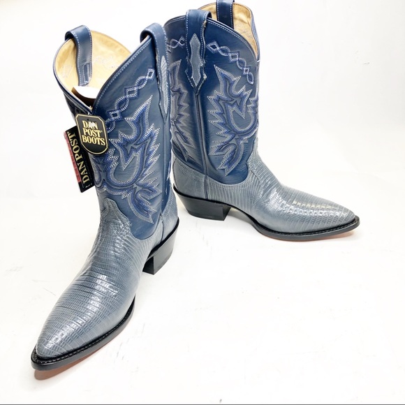 Dan Post Shoes - Dan Post | Blue Teju Lizard Western Boots